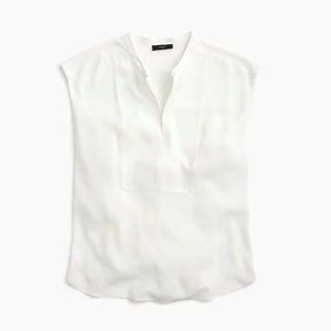 J. Crew Drapey Cap-Sleeve Top